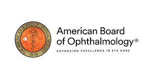 A logo of the american board of ophthalmology.